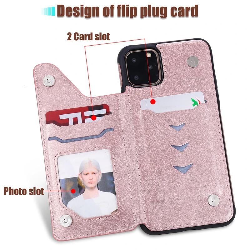 Противоударный защитный чехол из искусственной кожи на молнии для iphone 11 Pro Max