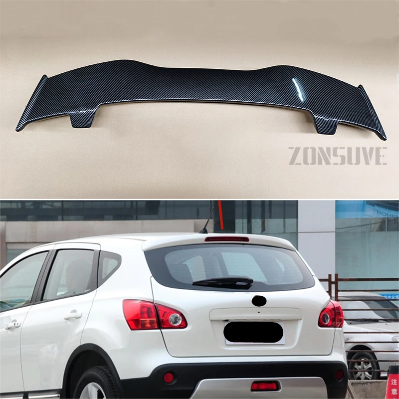 Спойлер для Nissan Qashqai 2008-2015 АБС-пластик углеродное волокно хэтчбек крыша заднее