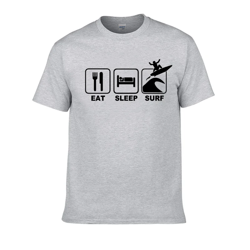 

Eat Sleep Surf Car Window JDM Funny Print T Shirt Men Male 2020 Summer Short Sleeve O Neck Casual Cotton Tee Tops