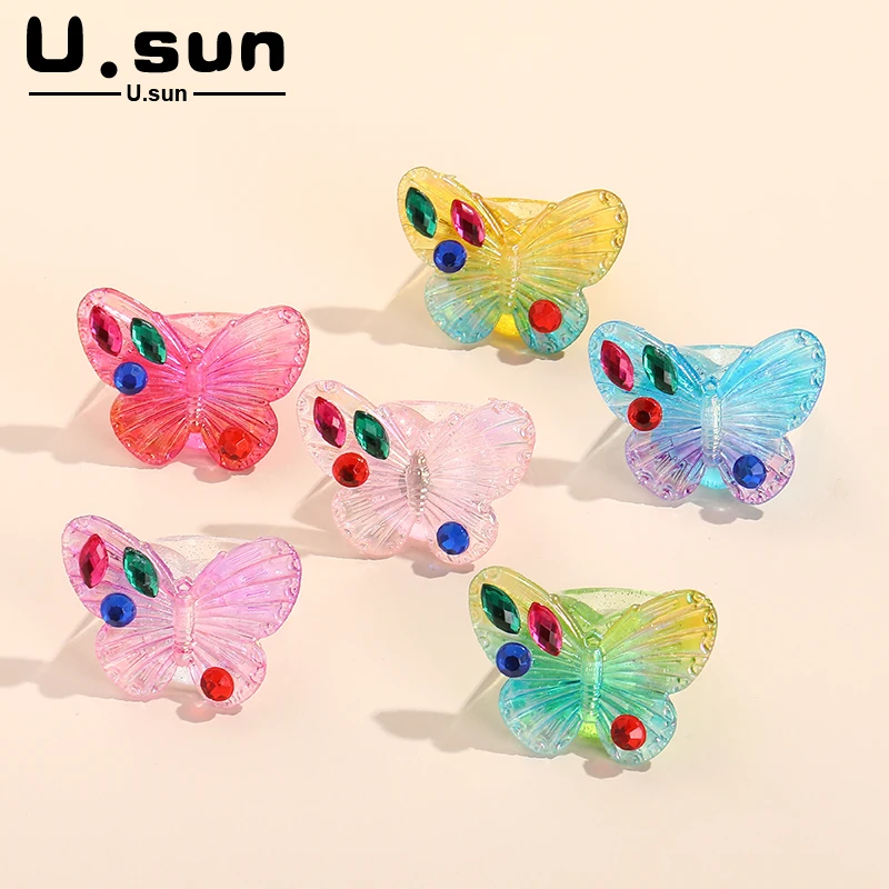 

Colorful Transparent Acrylic Rings For Teen Girls Aesthetic Fashion Resin Crystal Women Ring Part Gift Rings 2022 Trend Jewelry