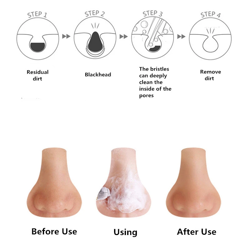 1 шт. щётка для чистки ресниц с эффектом чёрных точек |