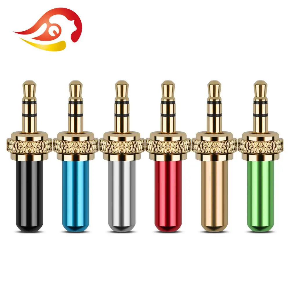 QYFANG 3 5 мм полюсный самоблокирующийся аудио разъем для наушников яркий корпус