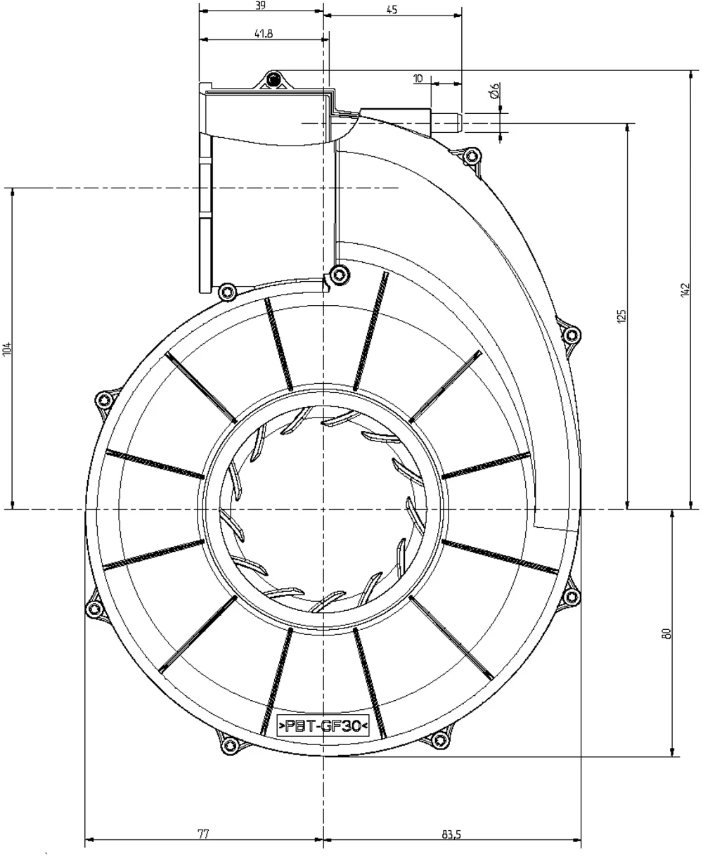 

2000pa 60m3/h 4200pm 64W 230V American brand small PWM adjustable speed DC brushless fan air blower For Dust collector