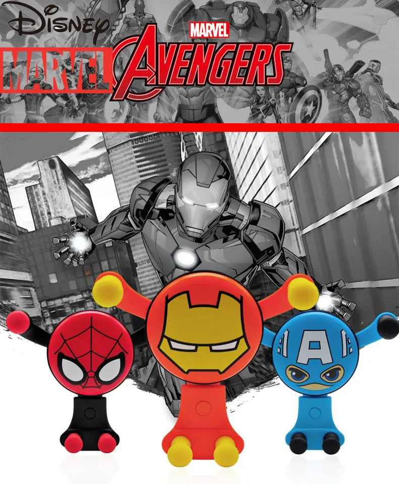 

Disney Marvel mobile phone car holder Iron Man cartoon character air outlet multifunctional creative car phone holder