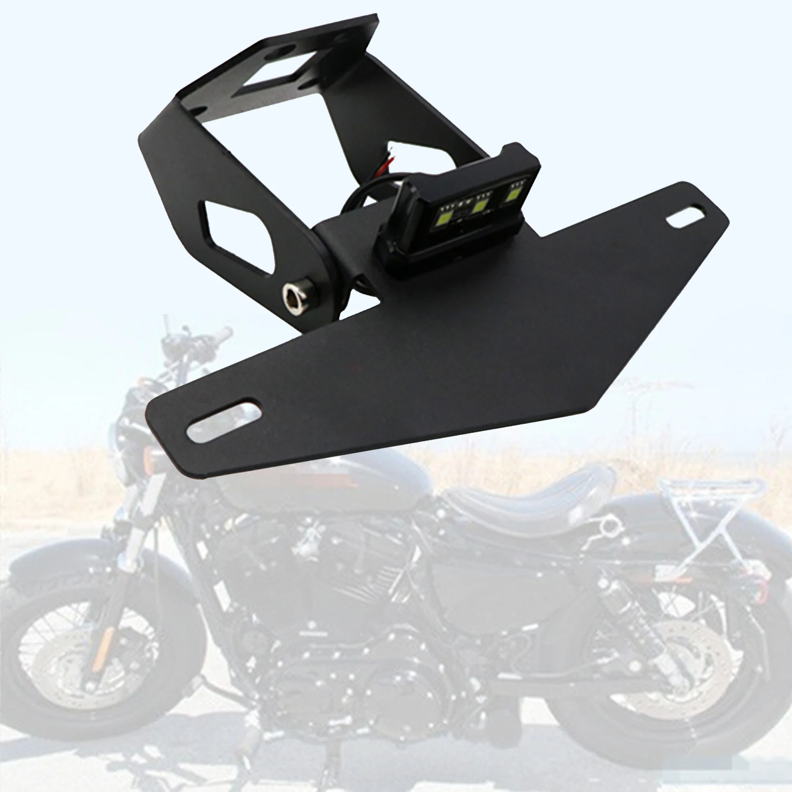 

Держатель заднего номерного знака для мотоцикла из алюминиевого сплава, кронштейн для заднего фонаря с подсветкой s, совместим с Kawasaki NINJA250 ...