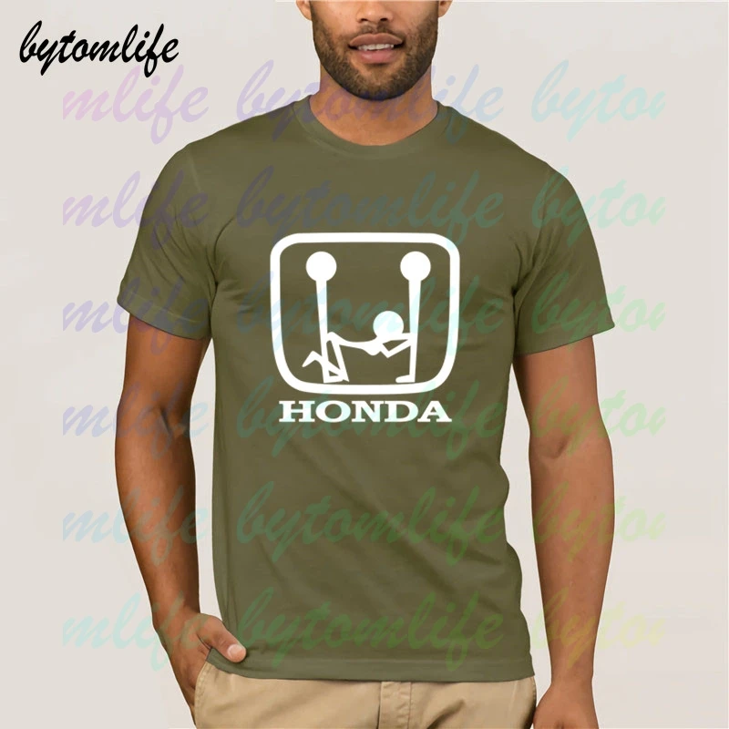 Забавная футболка HONDA летняя черная с принтом популярная хлопковые футболки