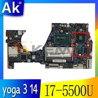 akemy btuu1 nm a381 for lenovo yoga 3 14 yoga3 14 laptop motherboard cpu i7 5500u gpu gt940m 2g 100 test work