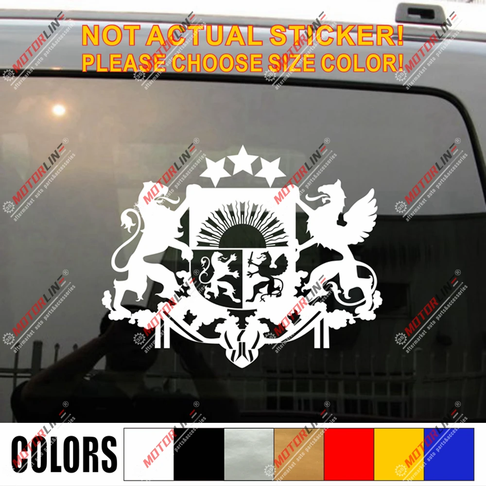 Латвийский герб эмблема наклейка автомобиля винил выбор размер без bkgrd|Наклейки