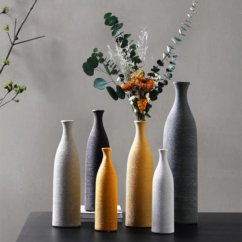 Ваза цветок керамическое украшение для гостиной домашний декор высокая ваза