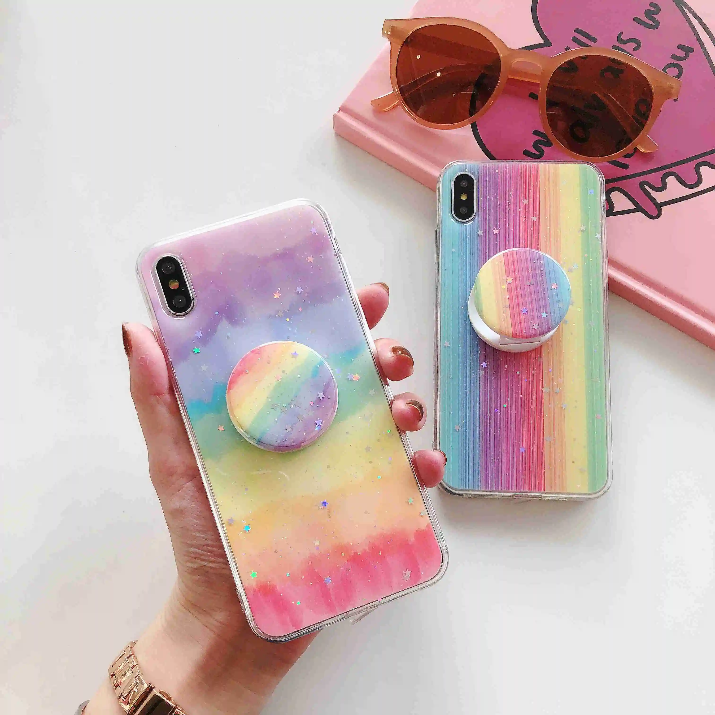Чехлы для Iphone 6 6s 7 8 Plus X Xs Max 11 Pro Чехол разных цветов раскрашенный эпоксидный
