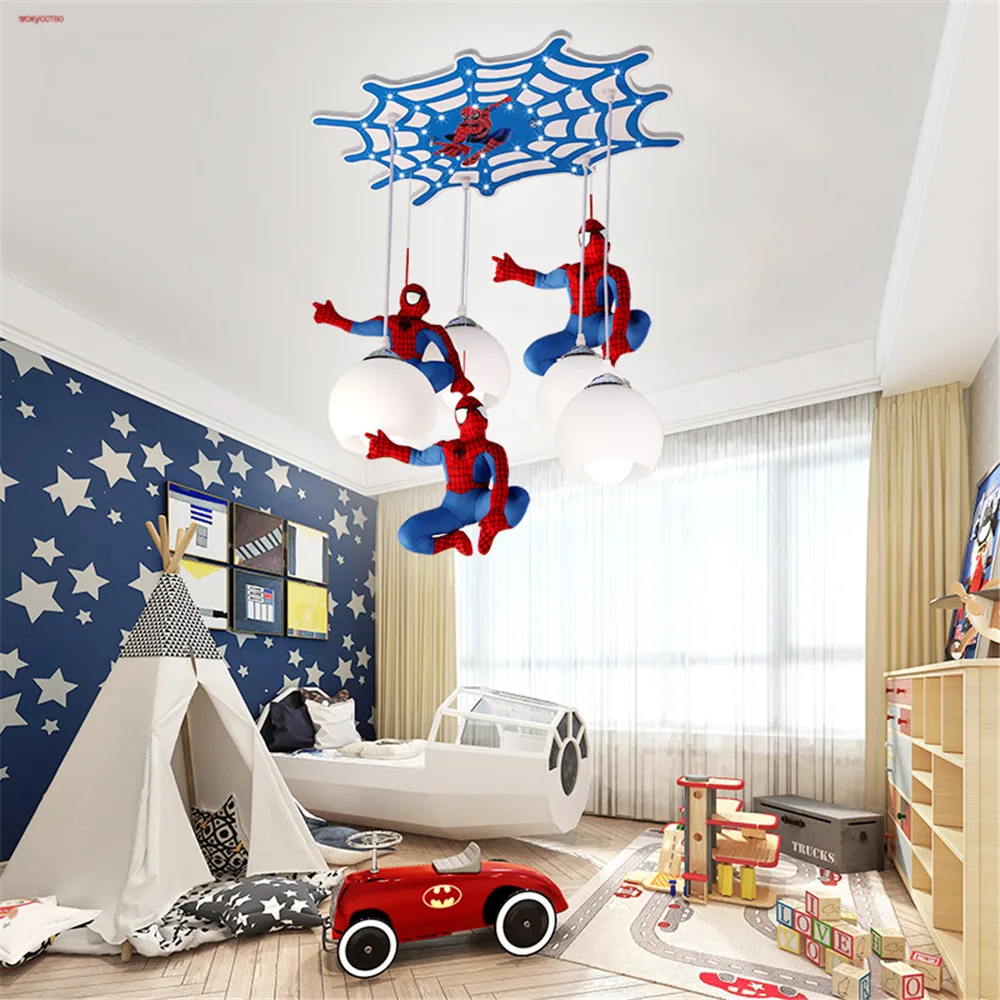 

Подвесной светильник детский, с героями мультфильмов, пауков, для детской спальни, кабинета, детского сада, интерьера