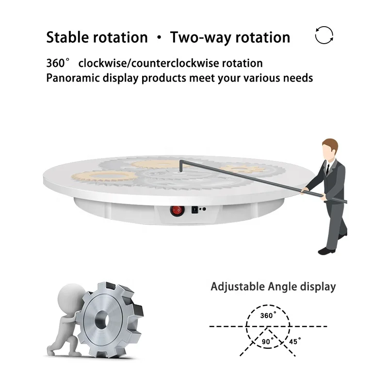 

60cm Maximum Load 120KG Rotating Turntable Remote Control Direction Speed Model Shows Electric Turntable Product Display