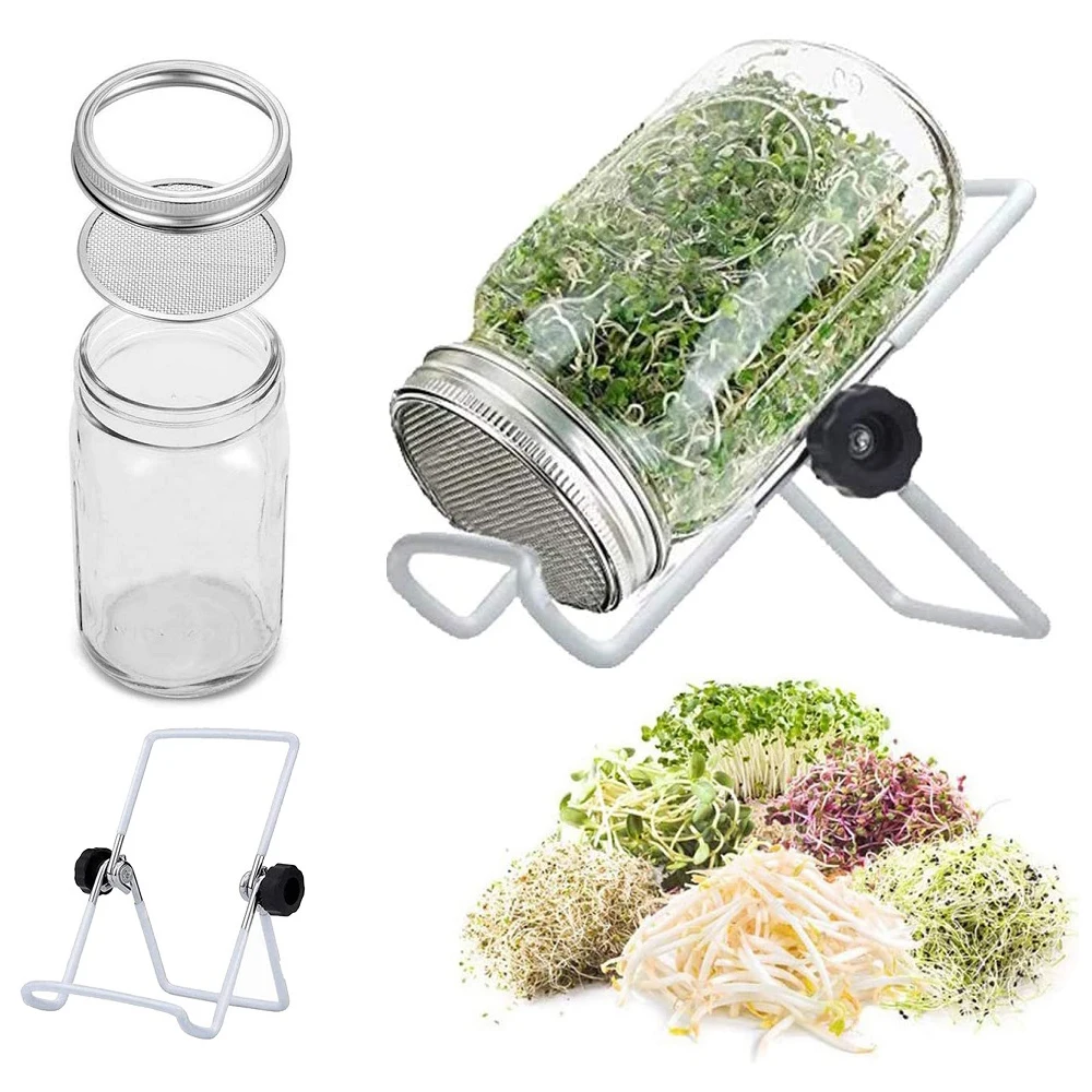 1 Набор банки для прорастания семян с колпачками из нержавеющей стали|dinnerware set|spoon