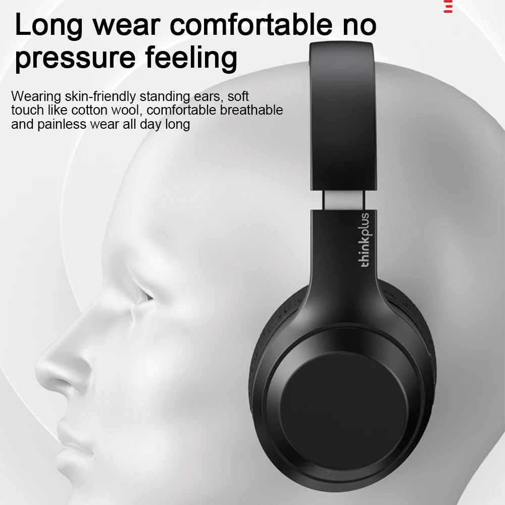 

Lenovo Thinkplus TH10 Wireless Bluetooth Headset AUX Audio Interface Dual Power Loudspeakers Headphones