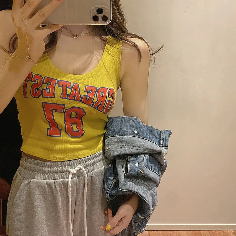 

Cheap wholesale 2021 spring summer autumn new fashion casual lady beautiful nice women Tops woman female OL tank top Vy1383