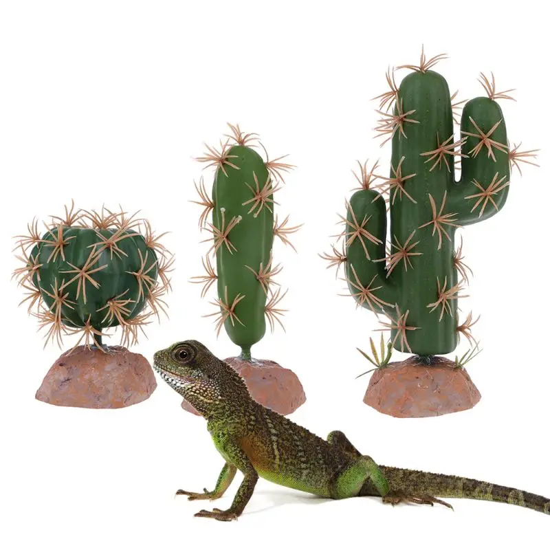 Рептилии место обитания зеленый пластиковый Террариум завод для амфибий украшения для домашнего сада C6UE