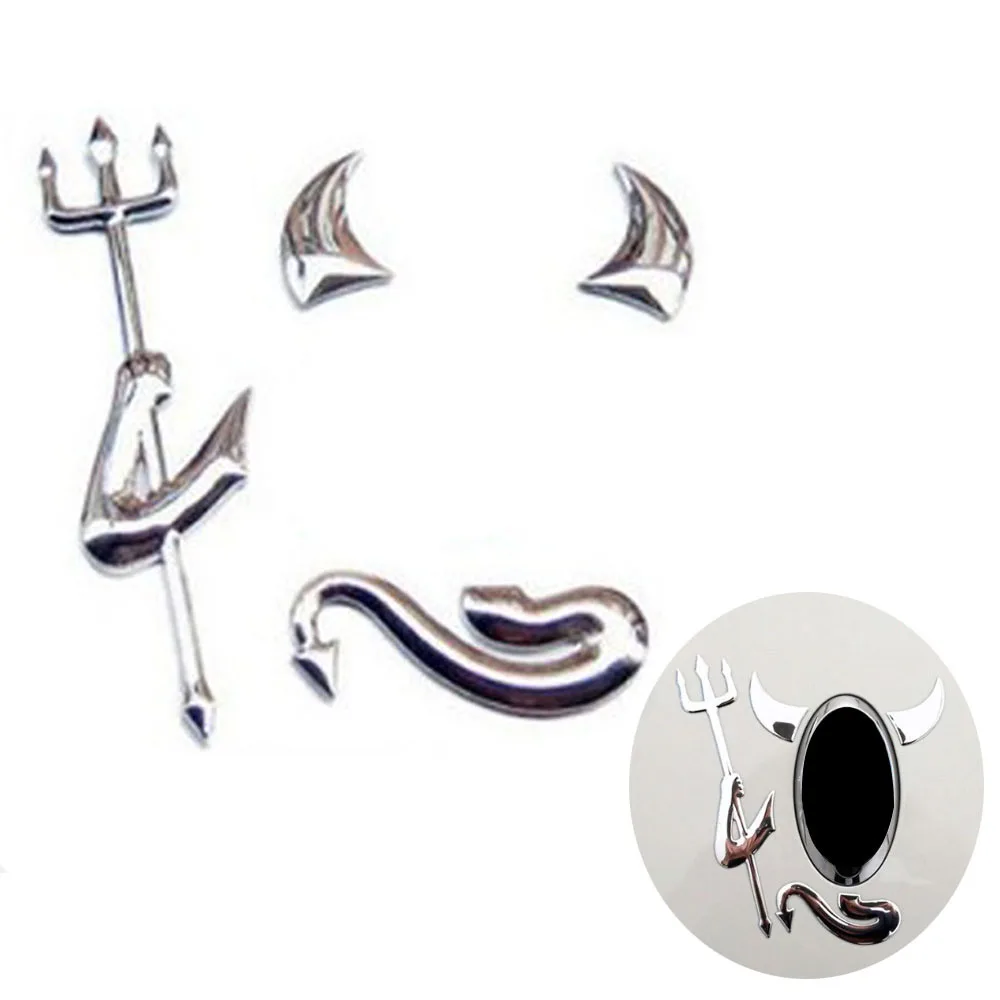 1 шт. 3D в виде маленького дьявола автомобильный Стикеры демона для укладки волос