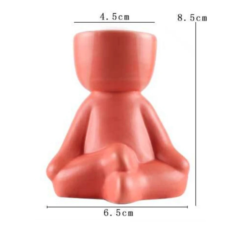 

Humanoid Ceramic Flower Pot Vase Portrait Vase Fleshy Flower Pot Flower Arrangement Vase Home Decoration Birthday Gift Cute