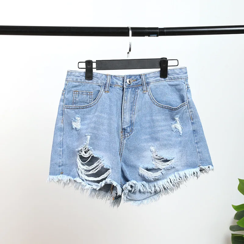 

High Waist Jean Shorts Women Summer Loose Casual Short Jeans New 2021 Korean Style All-match Ladies Denim Short Pants 2a09021