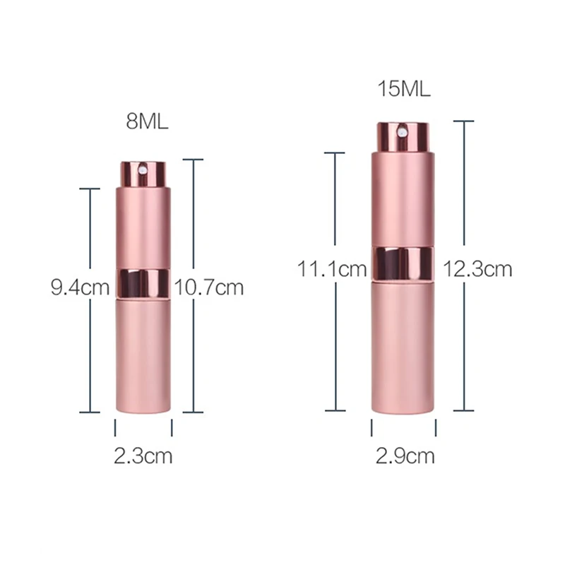 8ml10ml15ml металлический алюминиевый флакон для духов, косметический флакон с распылителем, портативная пустая бутылка для путешествий, стакан для путешествий