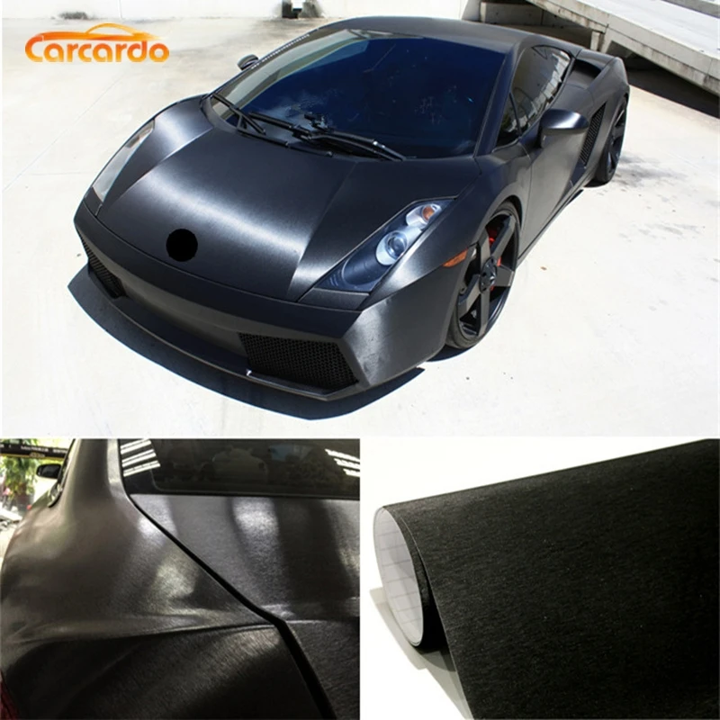 Carcardo 1 52 м x 30 см Алюминий щетка виниловая пленка для автомобиля наклейка щеток