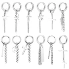 Серьги-гвоздики унисекс, в стиле панк, хип-хоп, 1 пара, стилей, из нержавеющей стали