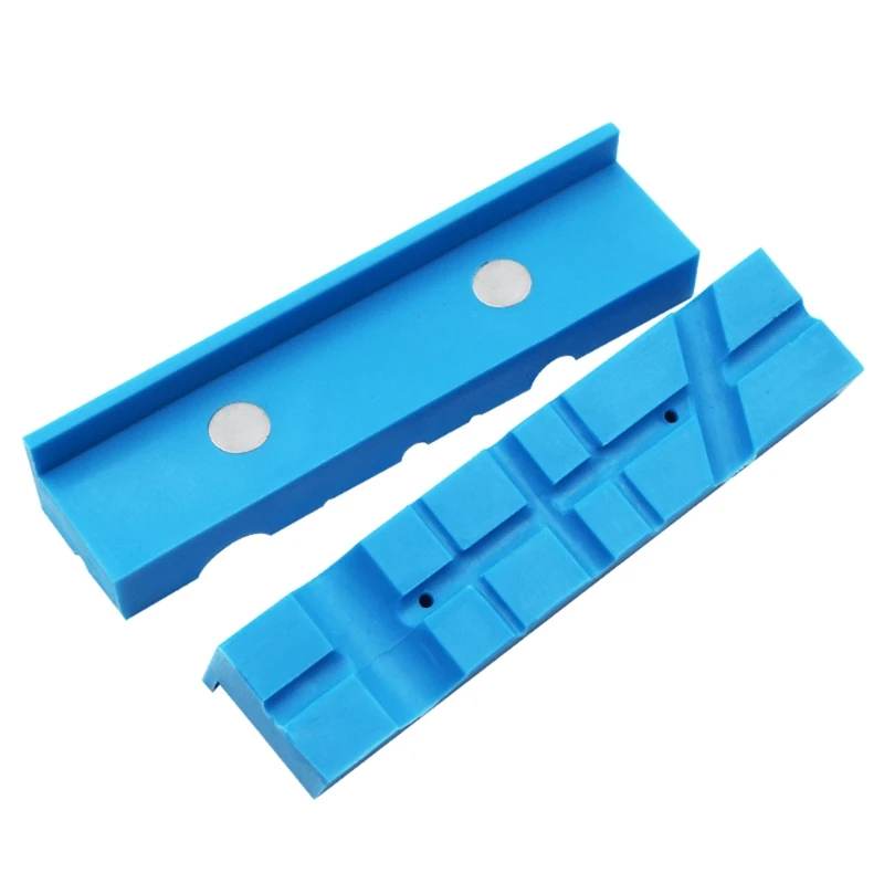 

1Pair Magnetic Soft Pad Jaws Rubber For Metal Vise 5.5Inch Bench Vice Vise Jaw Pads Protection Strip