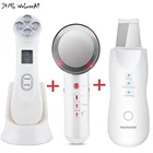 РадиоСветодиодный отный фотомассажер для лица со светодиодсветильник кой + вибрирующий скребок для кожи, устройство для сжигания жира с дальним инфракрасным излучением