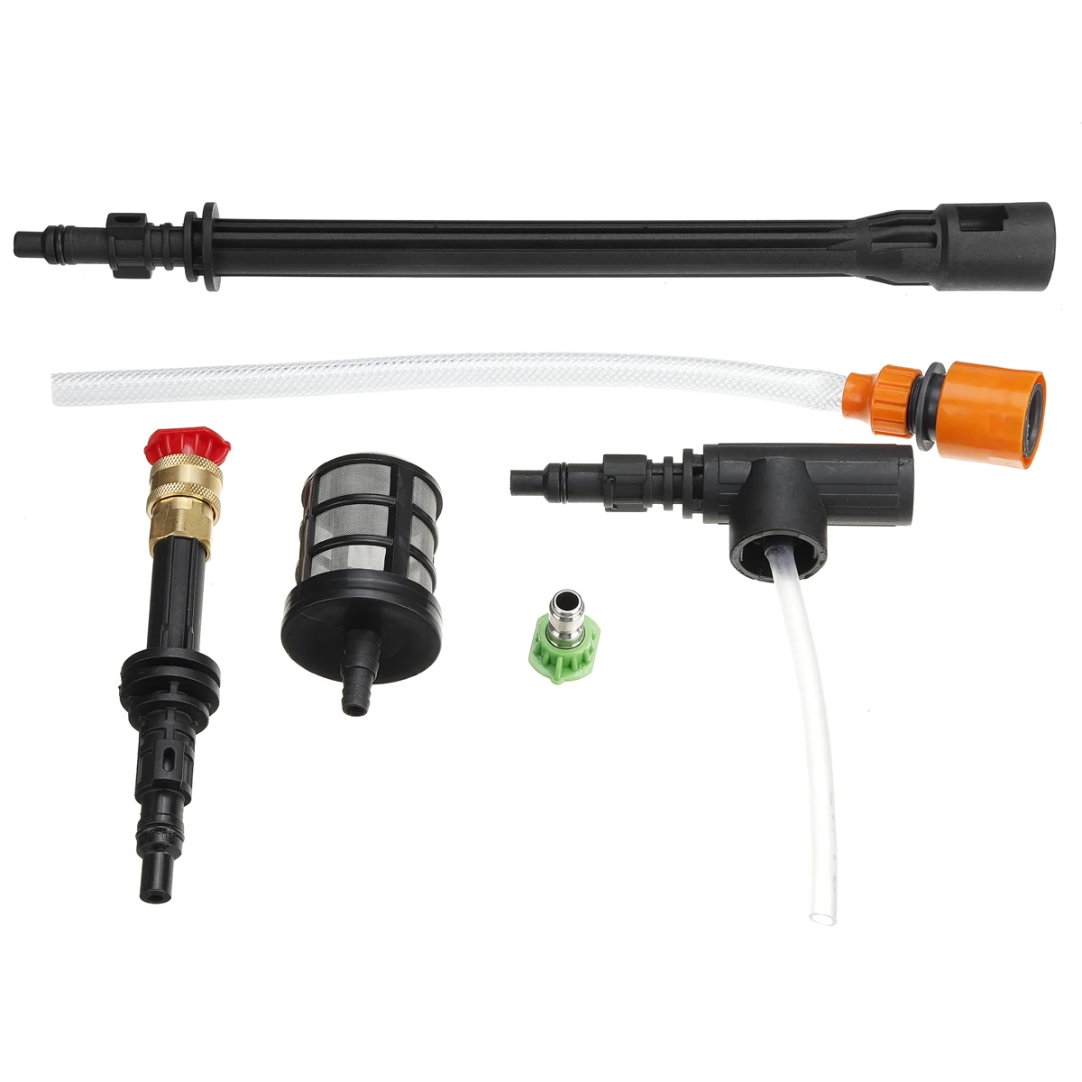 

Rechargeable High Pressure Water Guns Car Washer Garden Sprayer Sprinkler Cleaning Tool with Hose Wand Nozzle 2pcs Battery