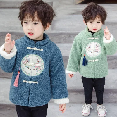 

2-6 years old baby coat winter new boy baby retro sweater children's clothing Chinese style warm classical comfortable jacket