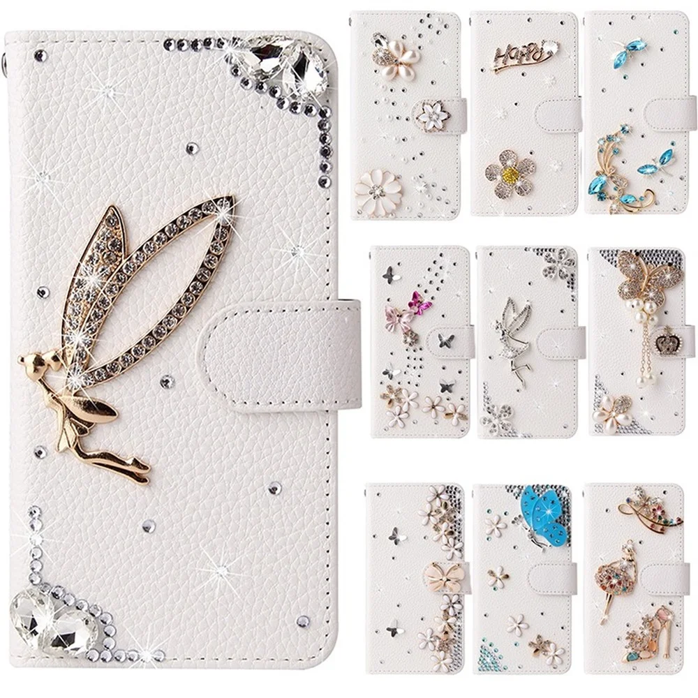 

Handmade Bling Diamond Rhinestone PU Leather Filp Cover Wallet Case for Samsung A20 30 A50 A21S A31 A41 A51 A71 A12 A32 A52 A72