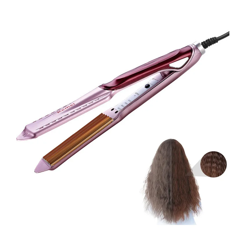 Kemei электрические плоские щипцы для завивки модные Профессиональные