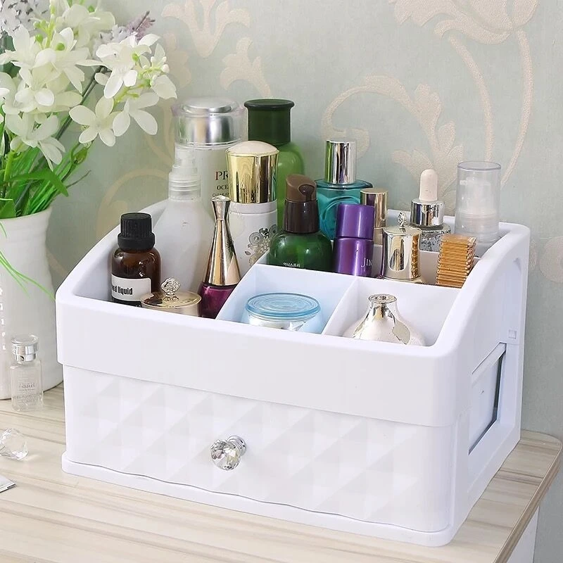 Настольный прозрачный комод для средств по уходу за кожей шкатулка первых