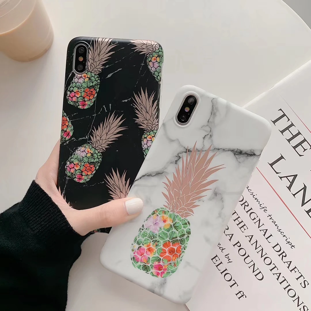 С принтом ананасов для мобильного телефона чехлы iPhone 11 Pro XS Max XR 6 6S 7 8 plus X Мягкая IMD