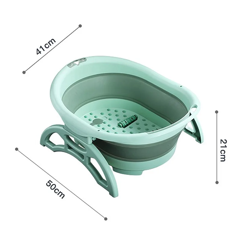 JOYBOS удобная складная ванна для ног с крышкой массажа дома большой емкости