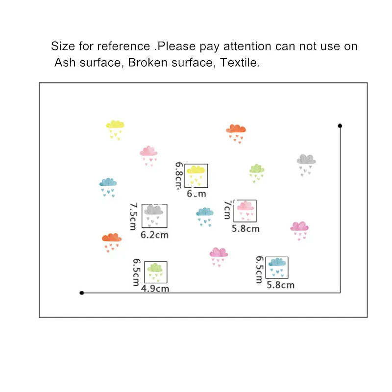 Мультяшные настенные Стикеры с рисунком дракона и облака украшение комнаты