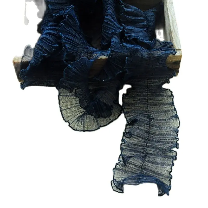 1 м плиссированная кружевная ткань для шитья свадебных принадлежностей 10 см