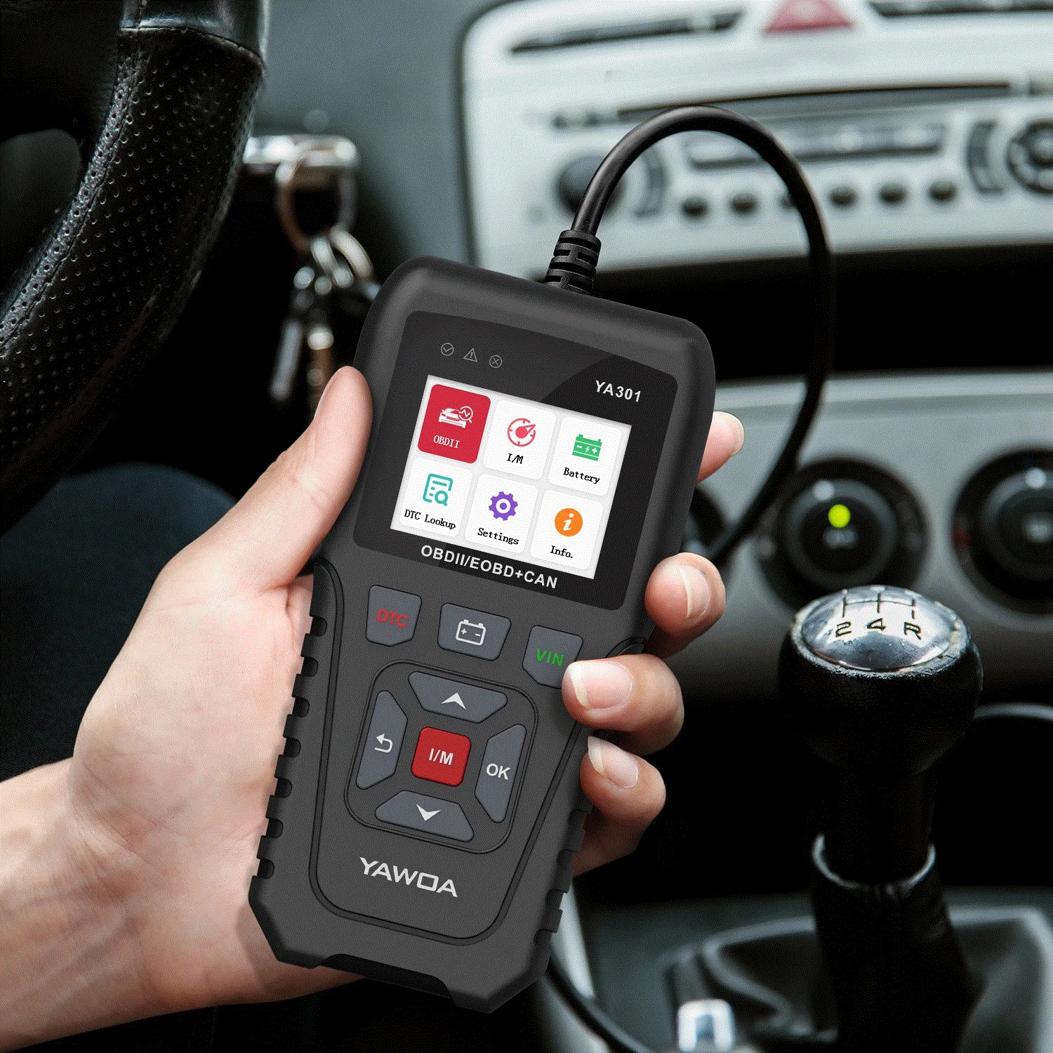 YA301 obd2 сканер Код считыватель поддержка проверки батареи полная функция OBD2 OBDII/EOBD