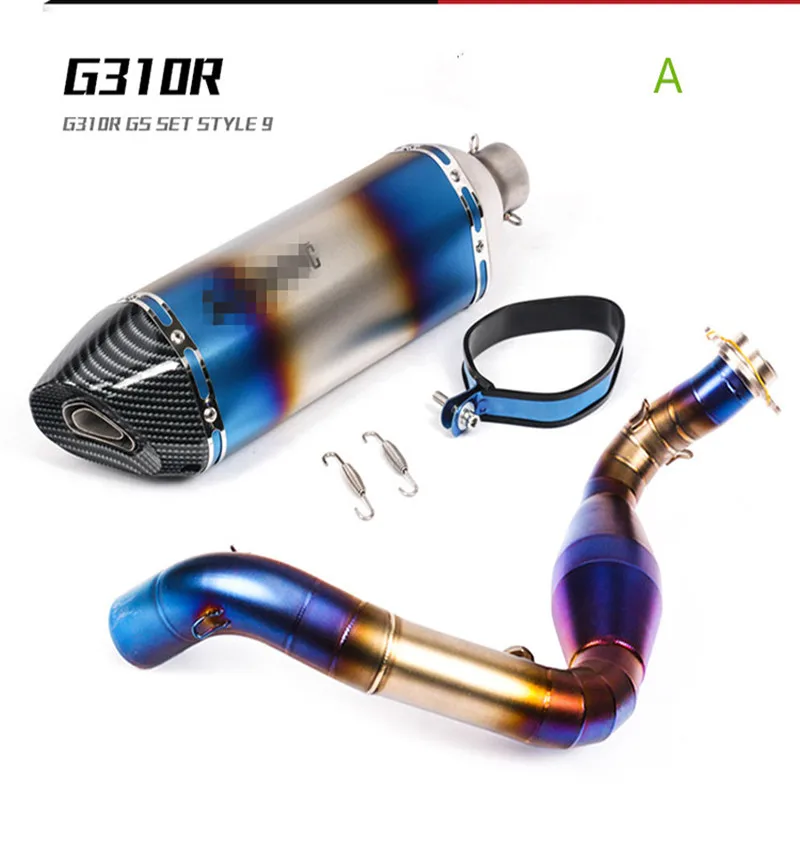 

For BMW G310GS G310R All Years Exhaust Tube Header Links G310 GS R Motorcycle Slip On Exhaust Contact Middle Mid Pipe Muffler