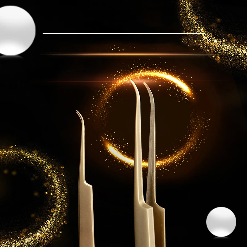 

High quality Eyelashes Tweezers Ultra Fine Tip Improve for 3D 6D Lashes Extensions tweezer profession russian eyelash pincette