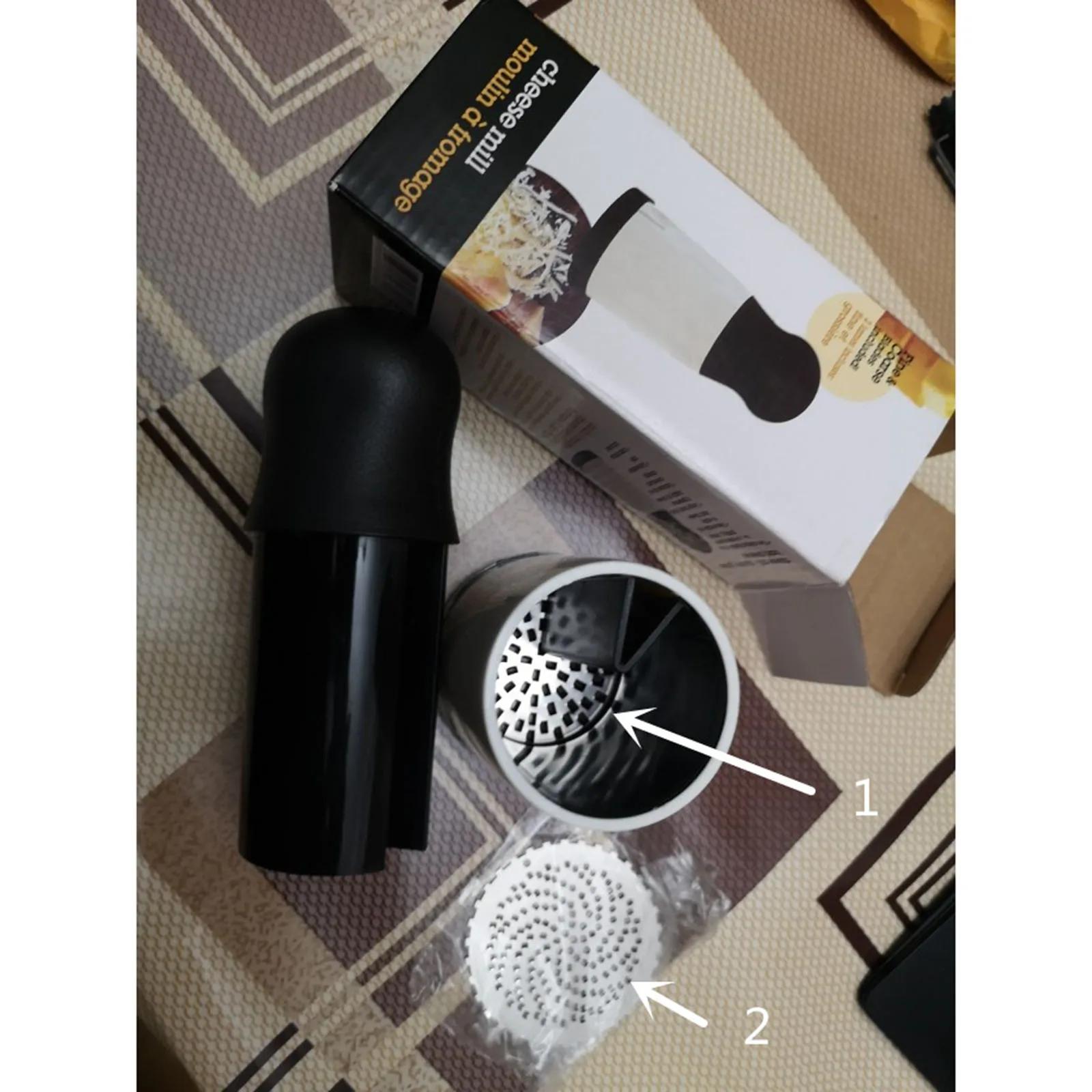 ABS + терка для сыра из нержавеющей стали с 2 лезвиями кухонные приспособления