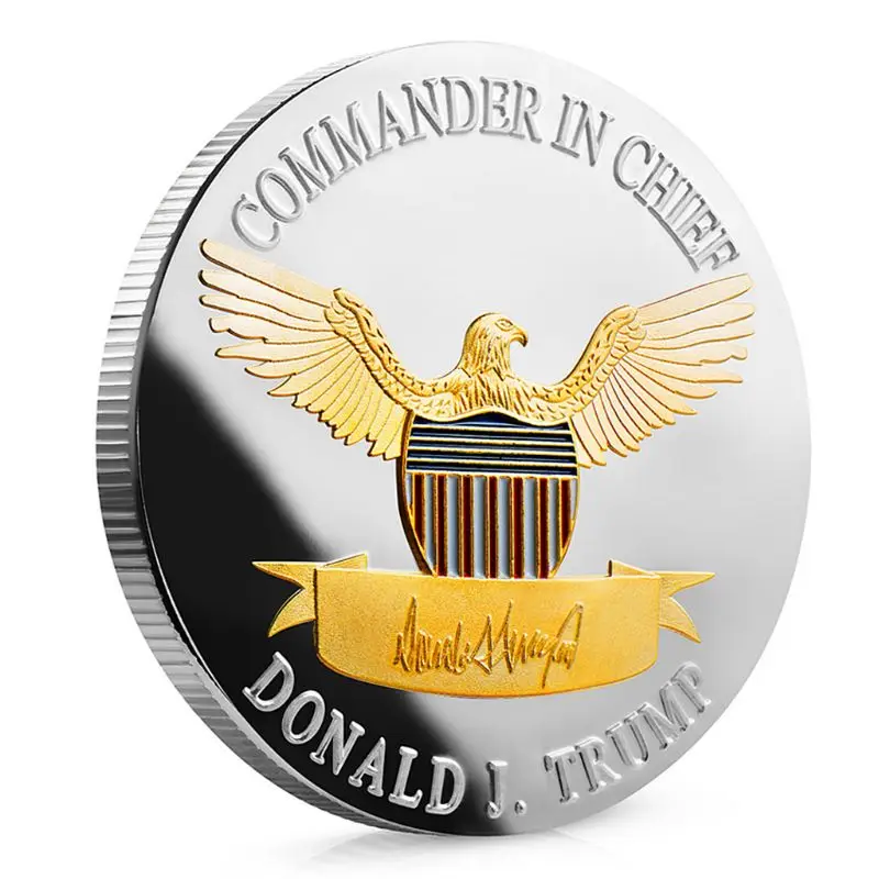 

2020 Дональд Дж. Президент США памятный значок тиснением сувенир с покрытием коллекция монет подарок на Новый год