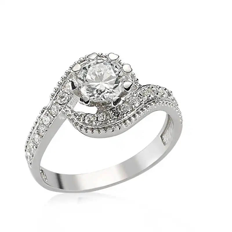 

Серебряное женское кольцо Silverlina с цирконом