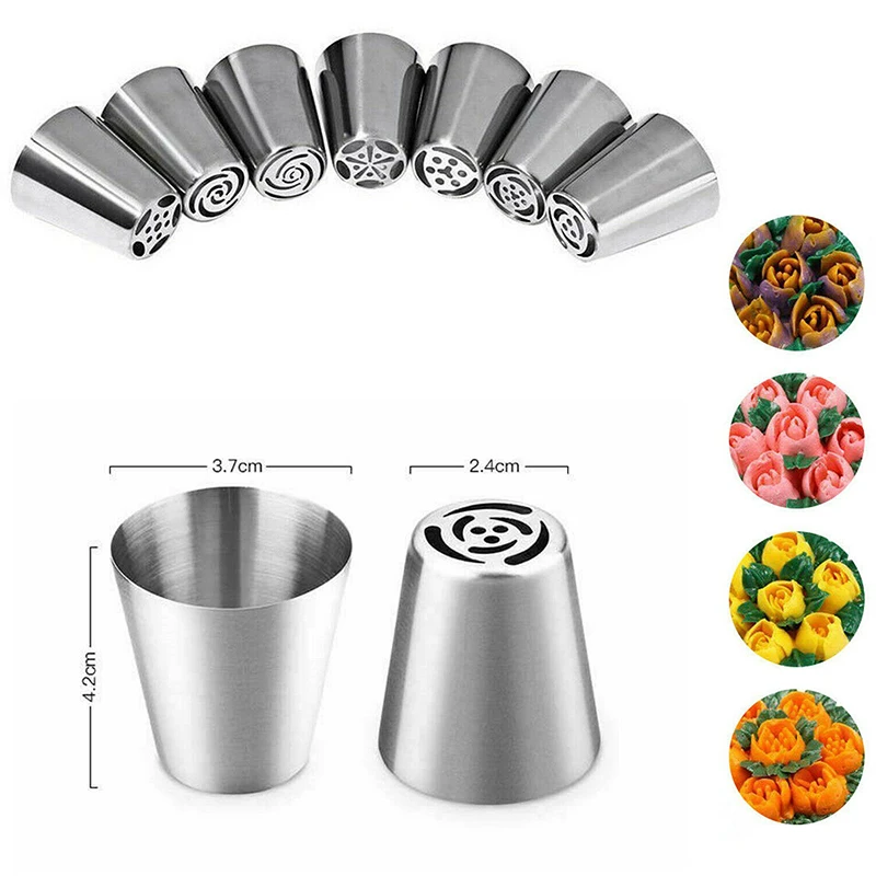 

14PCS/Set Russian Stainless Pastry Tips Fondant Cake Decor Icing Piping Nozzles