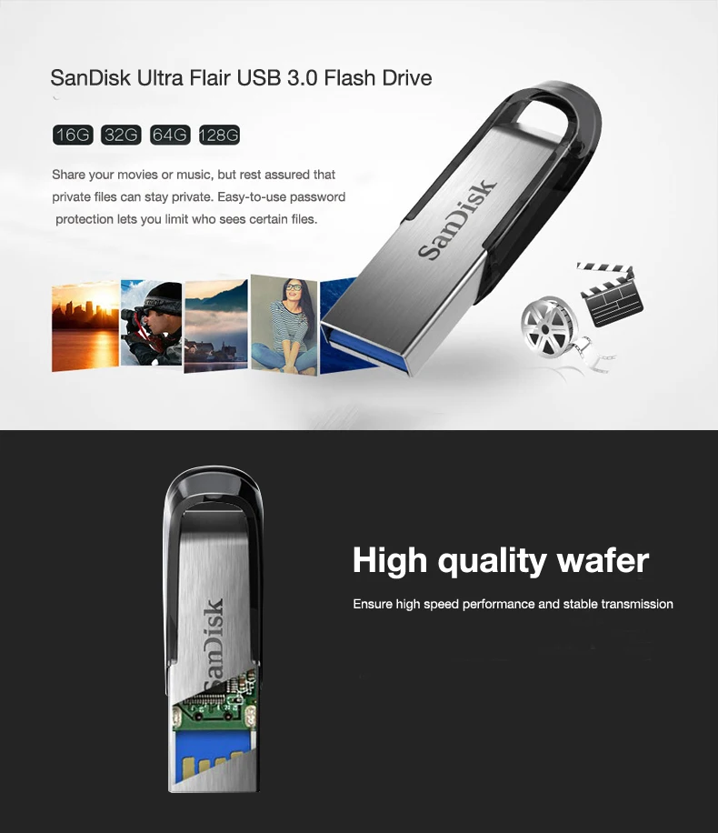 Двойной Флеш-накопитель SanDisk USB флэш-накопитель 16 Гб оперативной памяти, 32 Гб встроенной памяти, 64 ГБ 128 г 256 CZ73 150 МБ/с. USB 3,0 Ультра талант memoria ручка диск для хранения данных флеш U диска