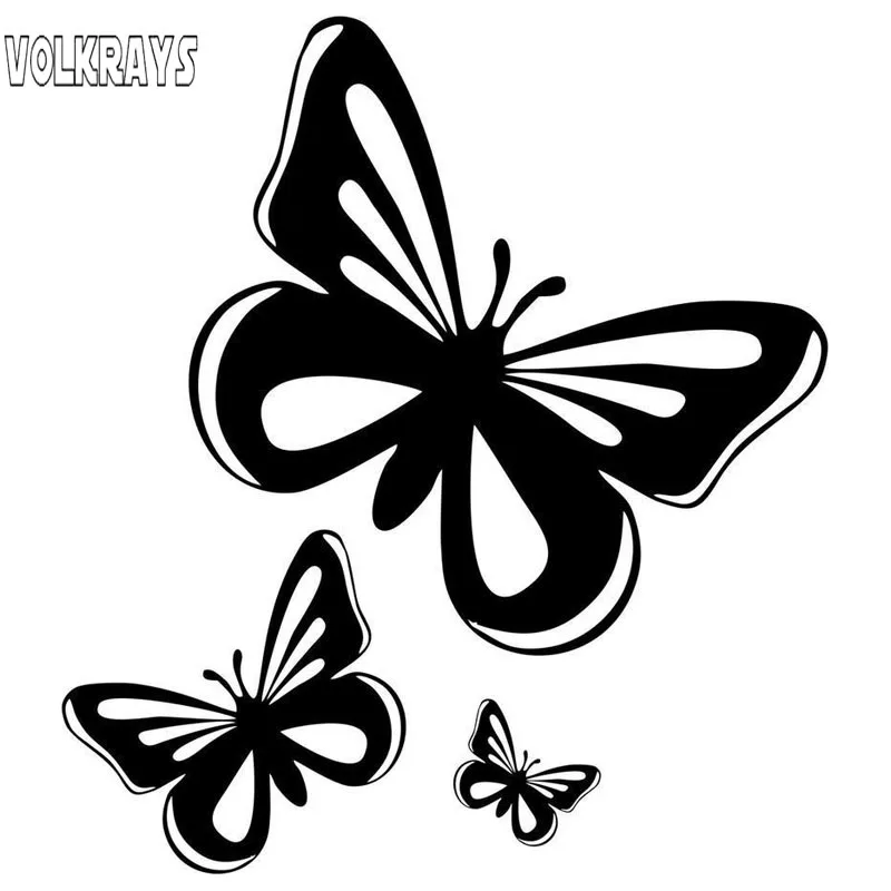 Модные автомобильные наклейки Volkrays красивые бабочки аксессуары Светоотражающие