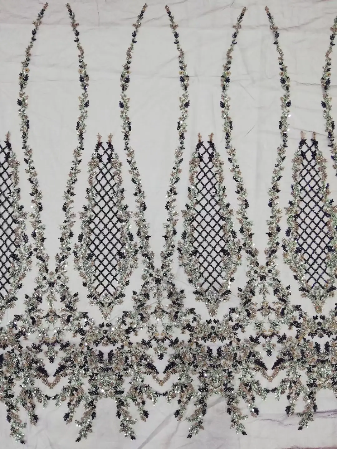 

Кружевная ткань, новый дизайн, искусственное Африканское кружево, тканевые бусины, фатиновое кружево для свадьбы