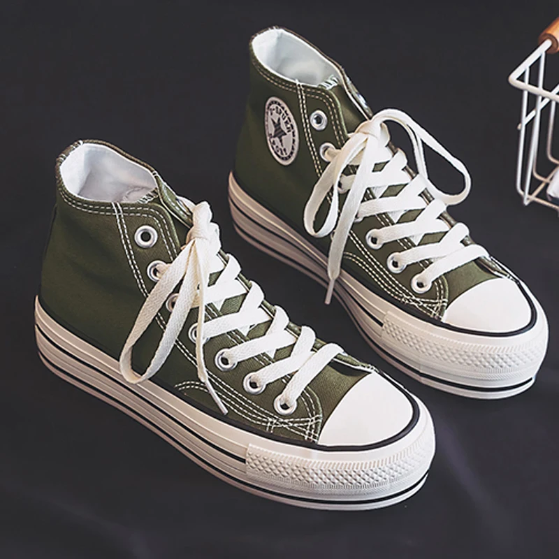 Женские холщовые туфли удобная дышащая обувь на платформе толстой