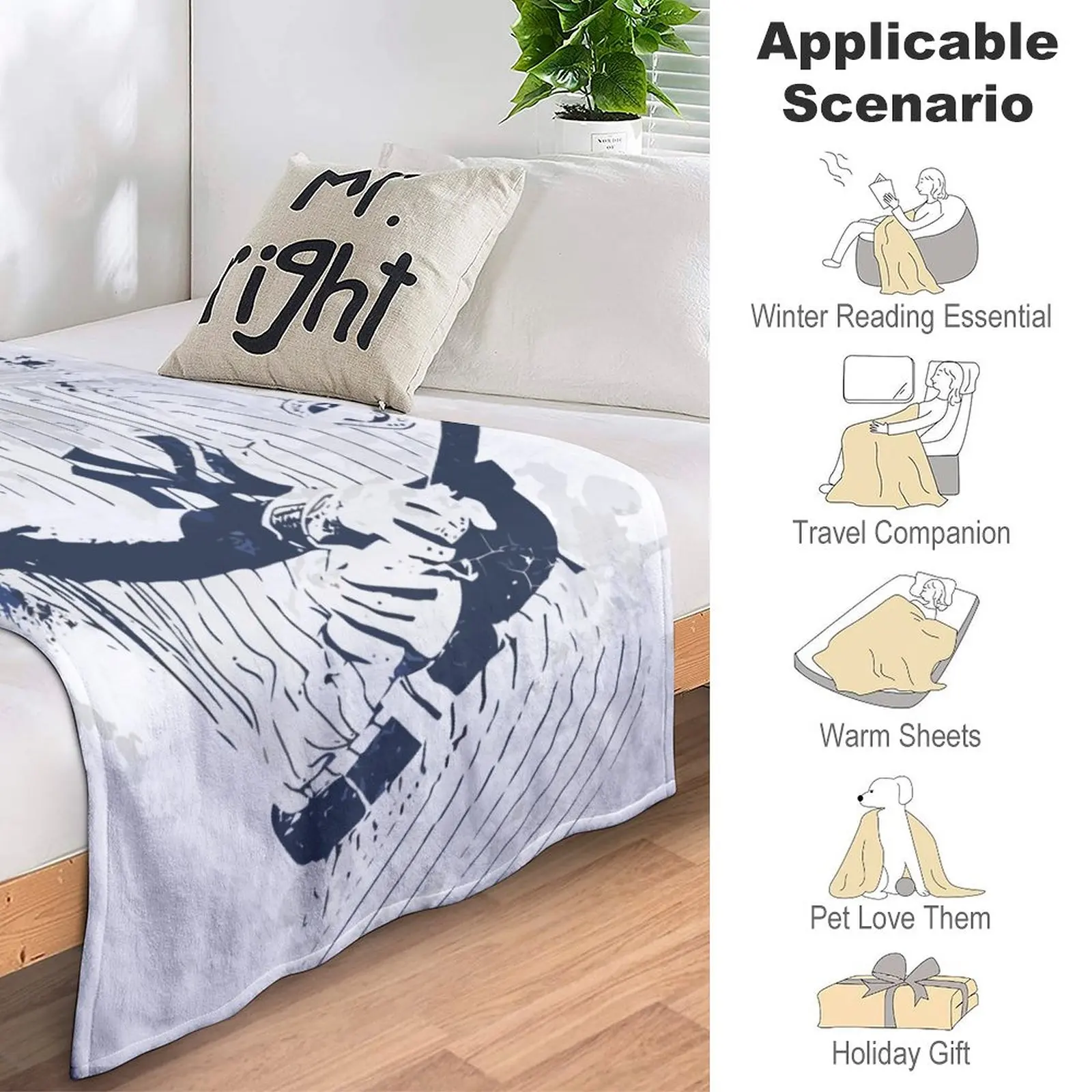 Manta de franela para sala de estar, microforro polar, Ultra suave, Vertical, acogedora, ligera, de microfibra, para todas las e-4