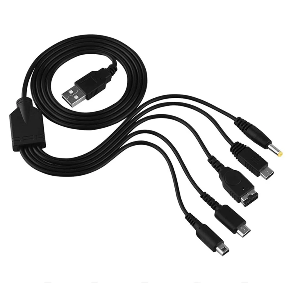 Зарядный кабель USB 5 в 1 для Nintendo Wii U New 3DS 2DS NDSL GBA SP DSi PSP 1000 2000 3000 | Электроника